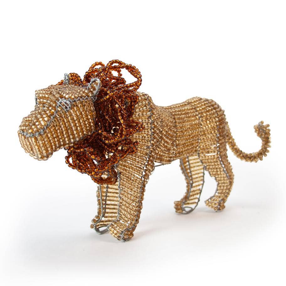 Big 5 African Safari Animals - Beaded Wire Sculpture 