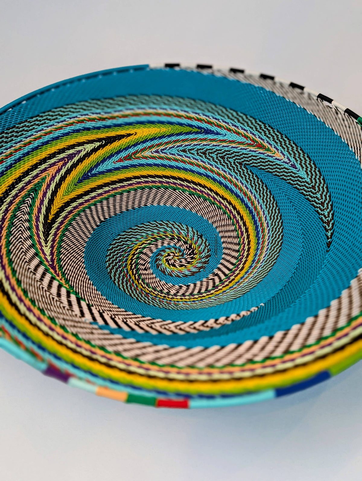 Handcrafted Basket large - telephone wire