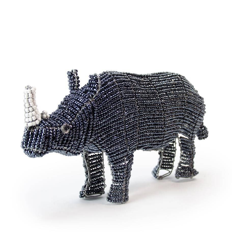 Big 5 African Safari Animals - Beaded Wire Sculpture 