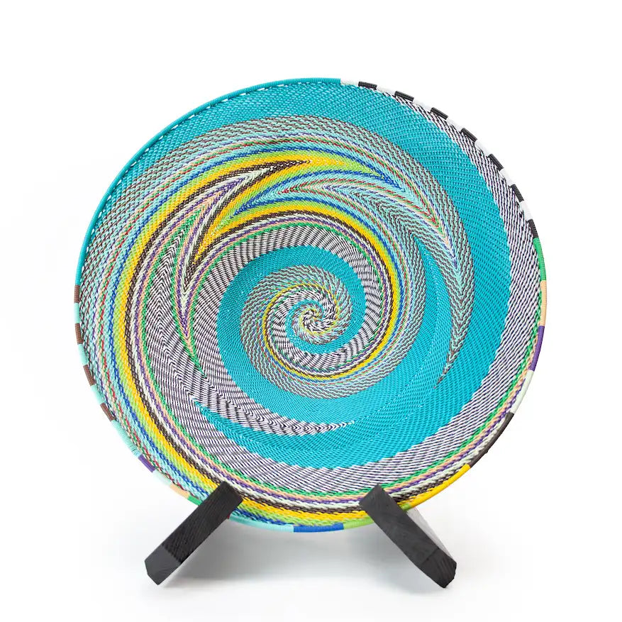 Handcrafted Basket large - telephone wire
