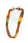 Beaded necklace - 4 tubes - African jewelry