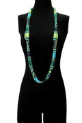 Beaded necklace - 8 tubes - Traditional African jewelry