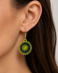 Artisan Ethnic Beaded Earring - disc earring small