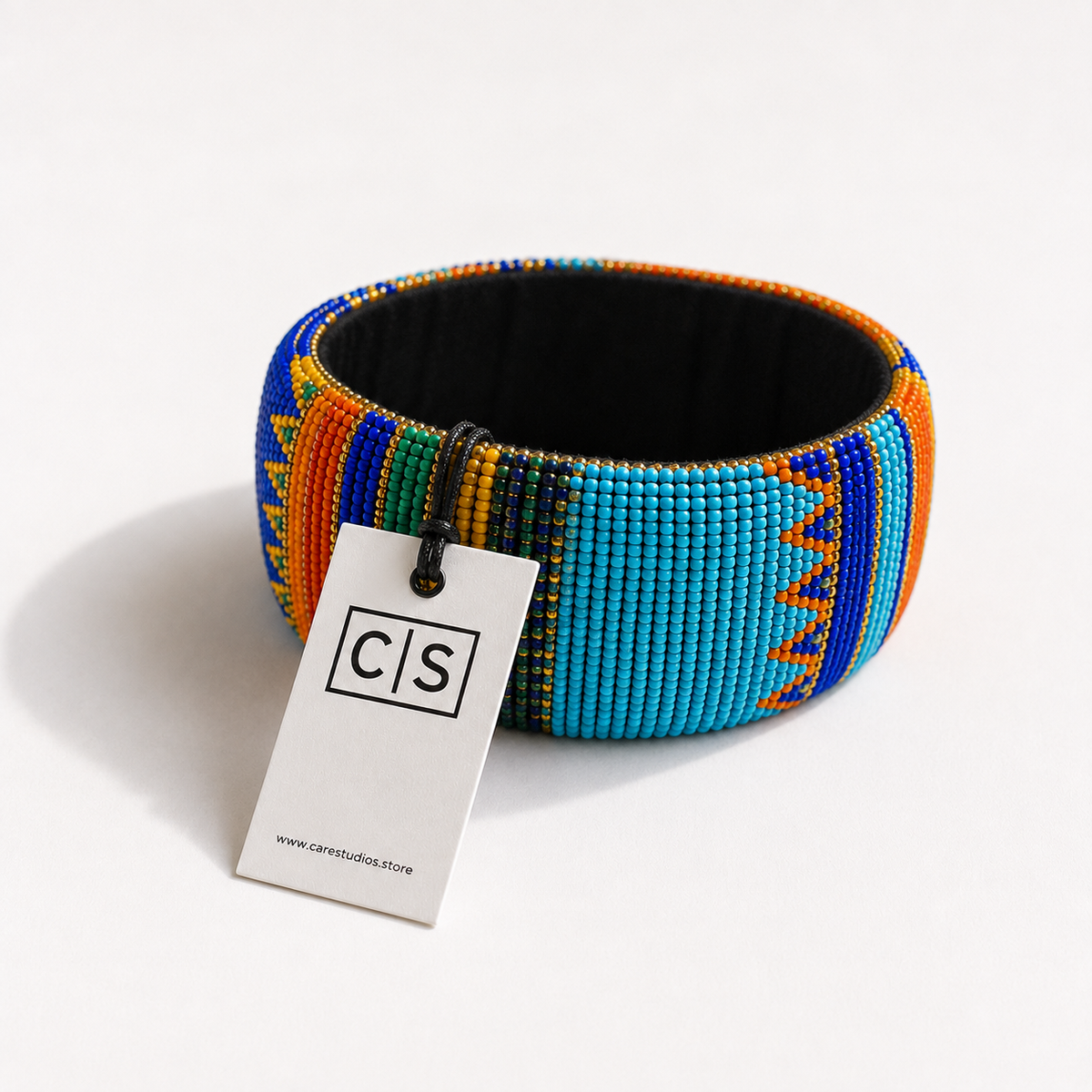 Beaded Bangle Bracelet - Handmade African jewelry