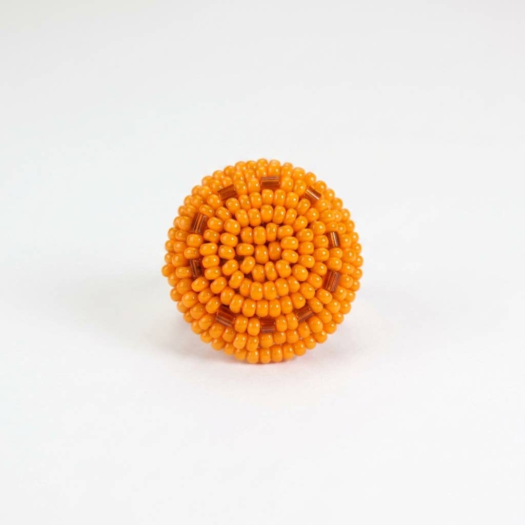 Traditional Beaded Ring - Circle - African beads