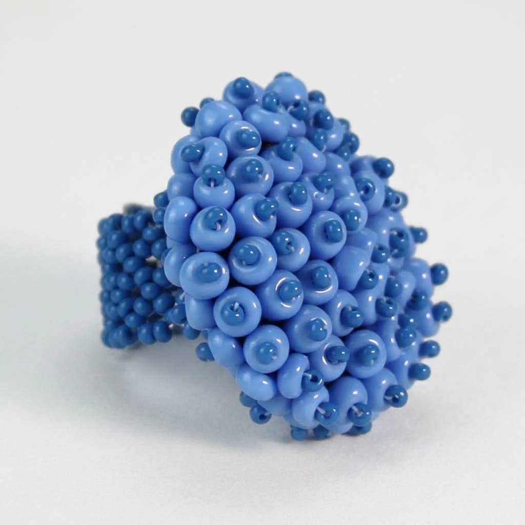 Handmade Beaded ring - Irregular - African beads