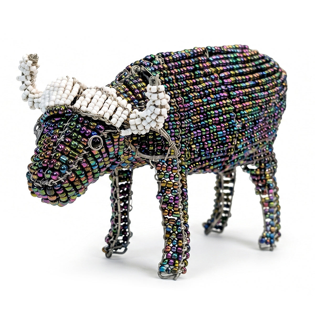 Big 5 African Safari Animals - Beaded Wire Sculpture