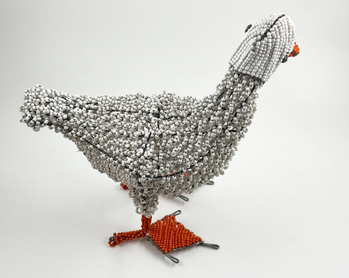 Hand-Beaded Wire Farm Animals – Sheep, Duck & Roosters
