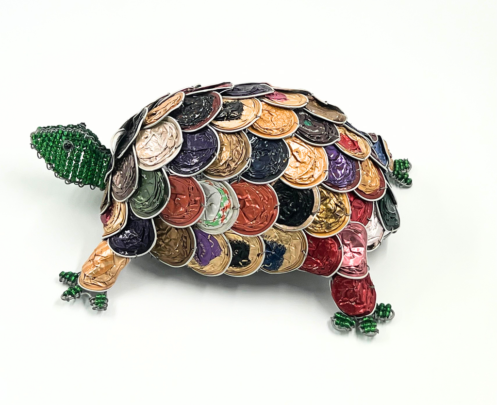 Large Upcycled Coffee Capsule Tortoise Sculpture
