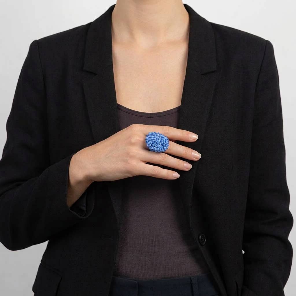 Handmade Beaded ring - Irregular - African beads