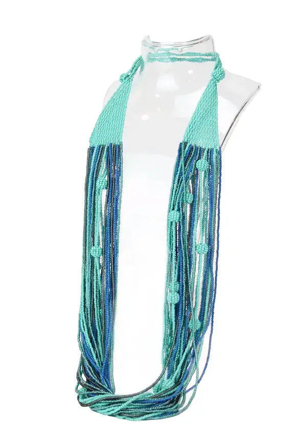 Beaded Necklace Sbebe Ball & String - handmade jewelry