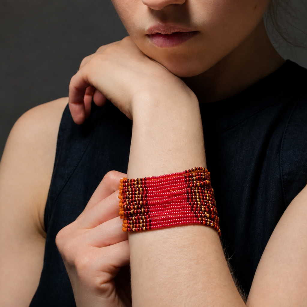 Beaded Multistrand Bracelet - handmade traditional jewelry