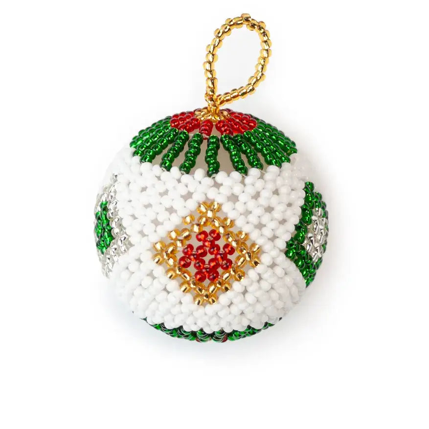 Beaded Ball Ornament = Ethnic, traditional, contemporary