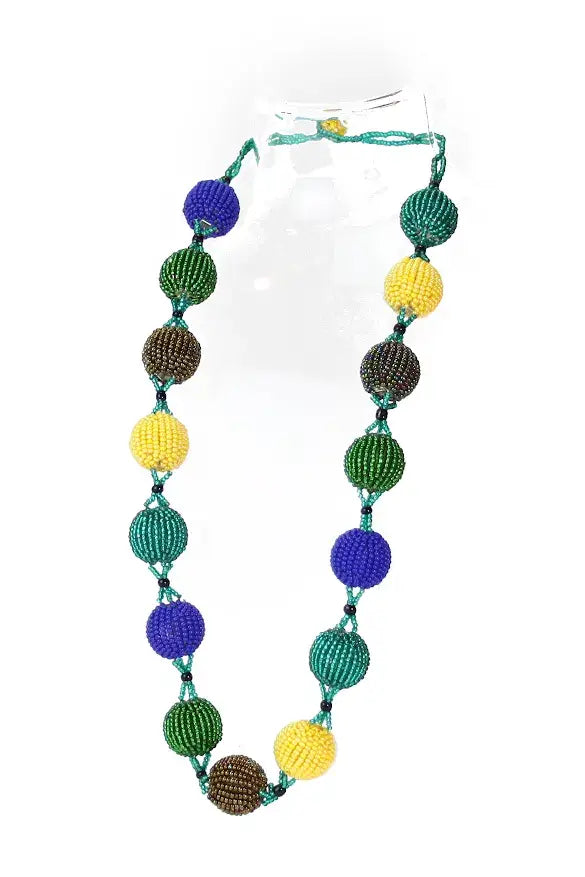 Beaded necklace - handmade loose ball - African jewelry